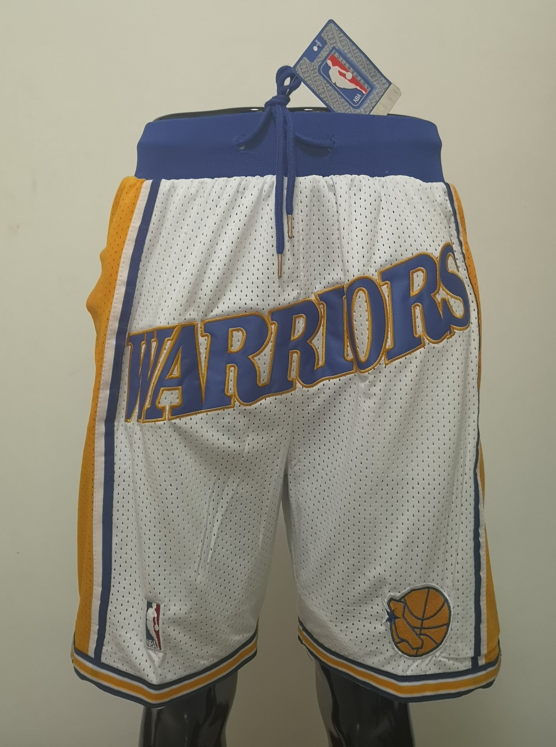 2020 Men NBA Golden State Warriors white shorts